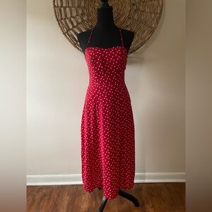Francesca’s Red & White Heart Pattern Dress
